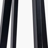 Whitby Matt Black Wood Tapered 4 Post Floor Lamp with White Shade