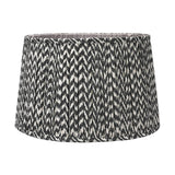 Whitby Matt Black Wood Tapered 4 Post Floor Lamp with Chevron Shade