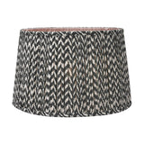 Whitby Matt Black Wood Tapered 4 Post Floor Lamp with Chevron Shade