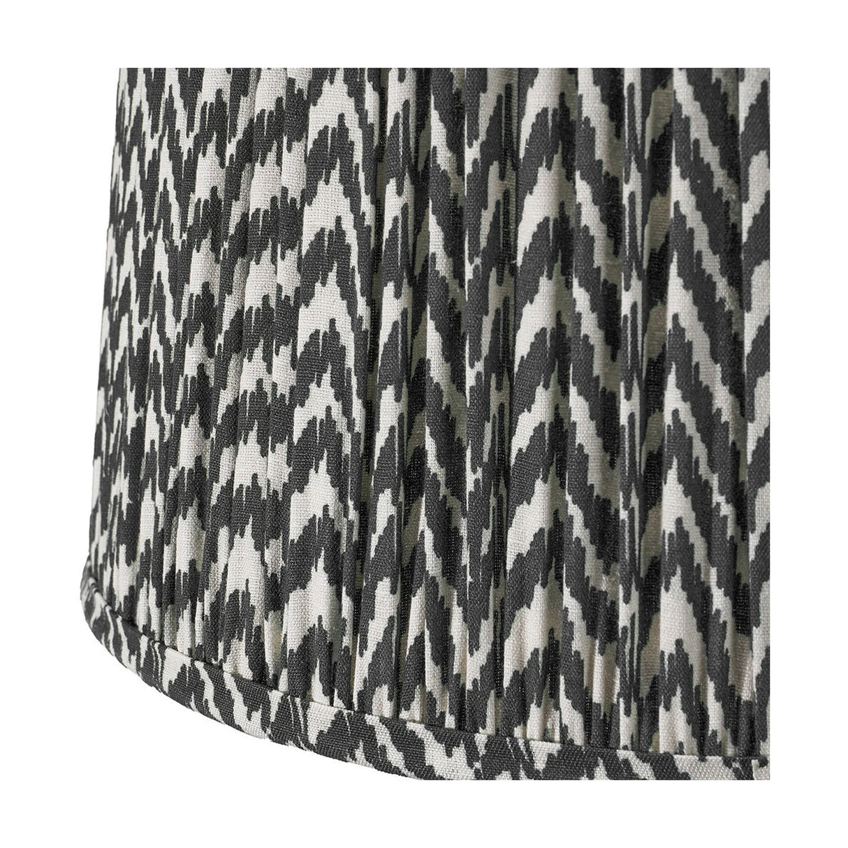 Whitby Matt Black Wood Tapered 4 Post Floor Lamp with Chevron Shade
