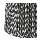 Whitby Matt Black Wood Tapered 4 Post Floor Lamp with Chevron Shade