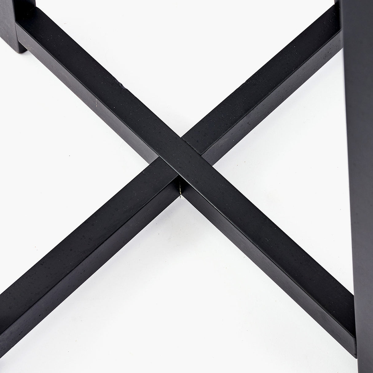 Whitby Matt Black Wood Tapered 4 Post Floor Lamp with Chevron Shade