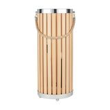 Austell Wood Large Lantern Floor Lamp - 63cm