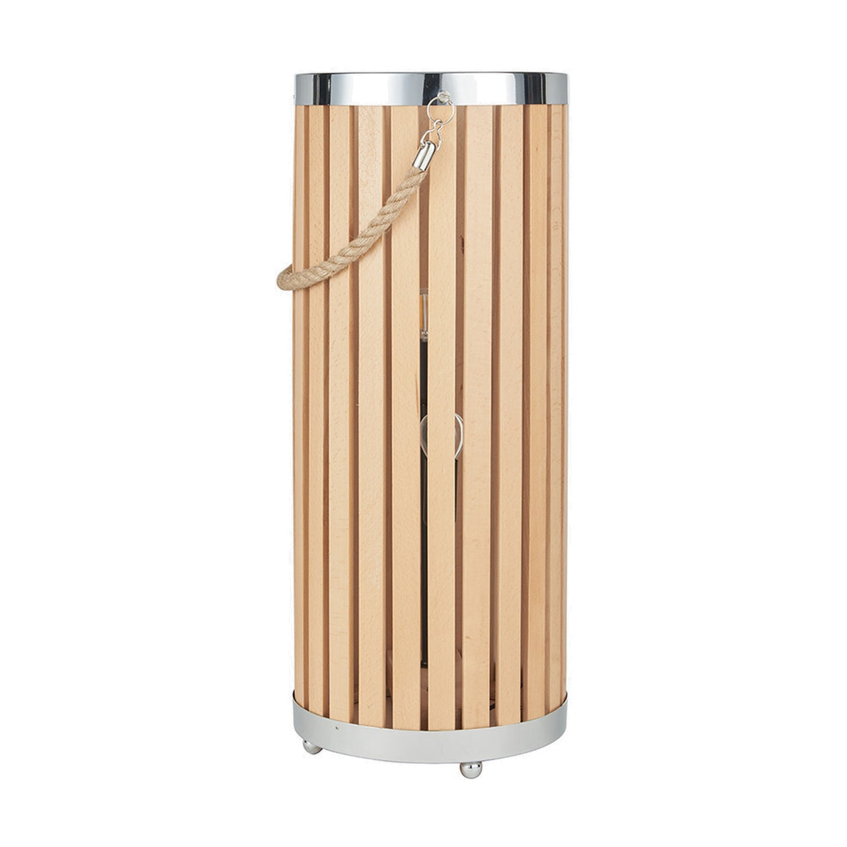 Austell Wood Large Lantern Floor Lamp - 63cm