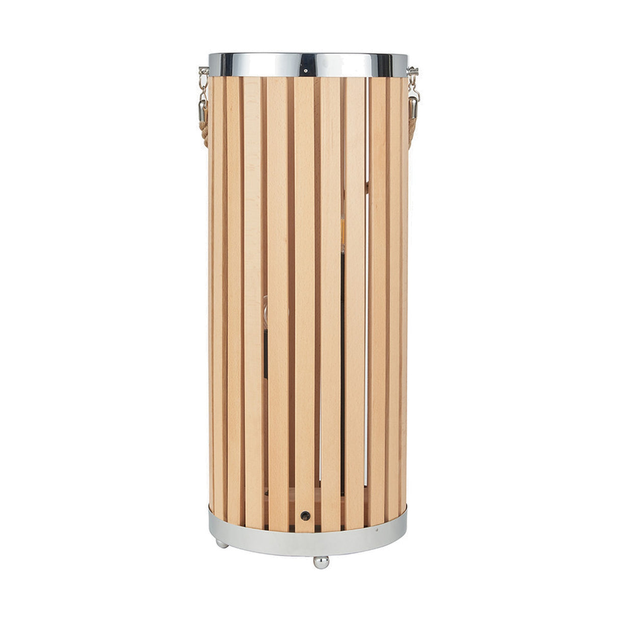 Austell Wood Large Lantern Floor Lamp - 63cm