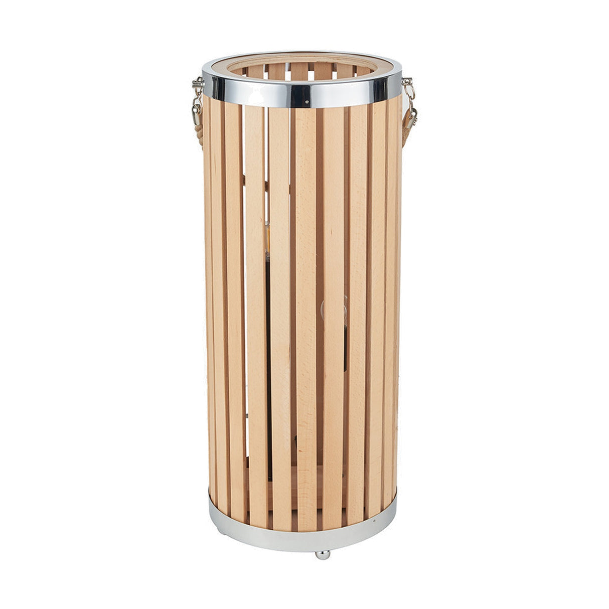 Austell Wood Large Lantern Floor Lamp - 63cm