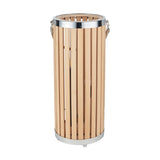 Austell Wood Large Lantern Floor Lamp - 63cm