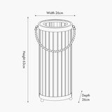 Austell Wood Large Lantern Floor Lamp - 63cm