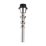 Claudius Nickel Stick Floor Lamp with Black Cotton Mix Shade - 160cm