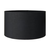 Claudius Nickel Stick Floor Lamp with Black Cotton Mix Shade - 160cm
