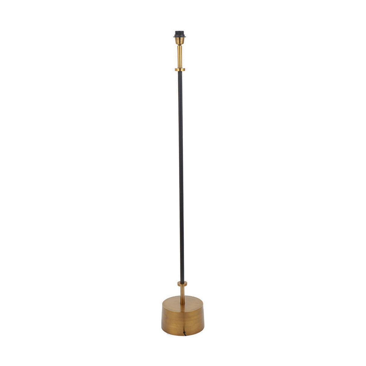 Antoine Black Croc & Antique Brass Floor Lamp Base - 139cm