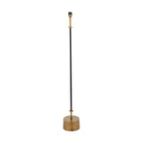 Antoine Black Croc & Antique Brass Floor Lamp Base - 139cm