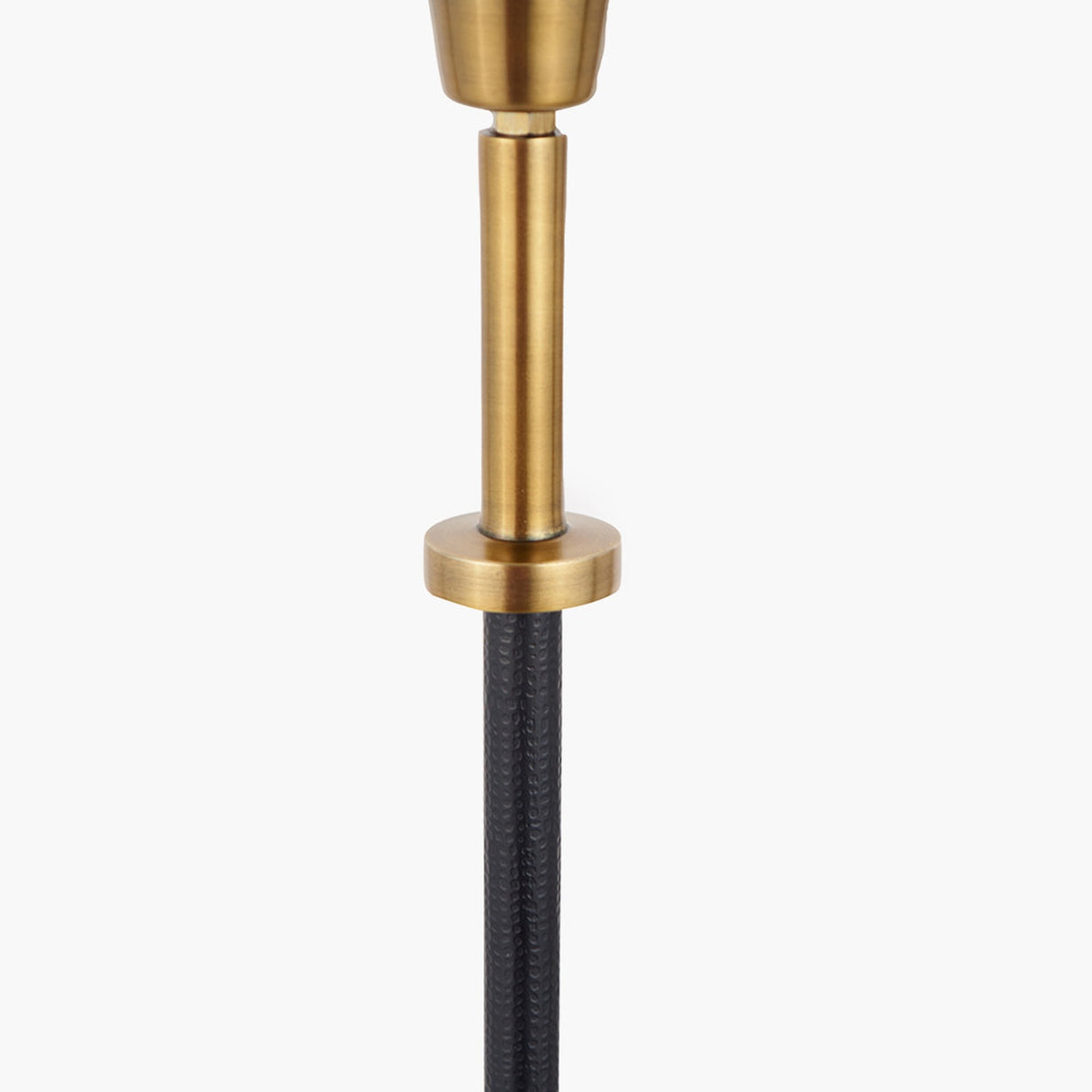 Antoine Black Croc & Antique Brass Floor Lamp Base - 139cm