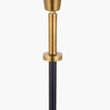 Antoine Black Croc & Antique Brass Floor Lamp Base - 139cm