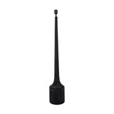 Marin Black Wood Tall Neck Floor Lamp with Blue Chevron Shade - 156cm