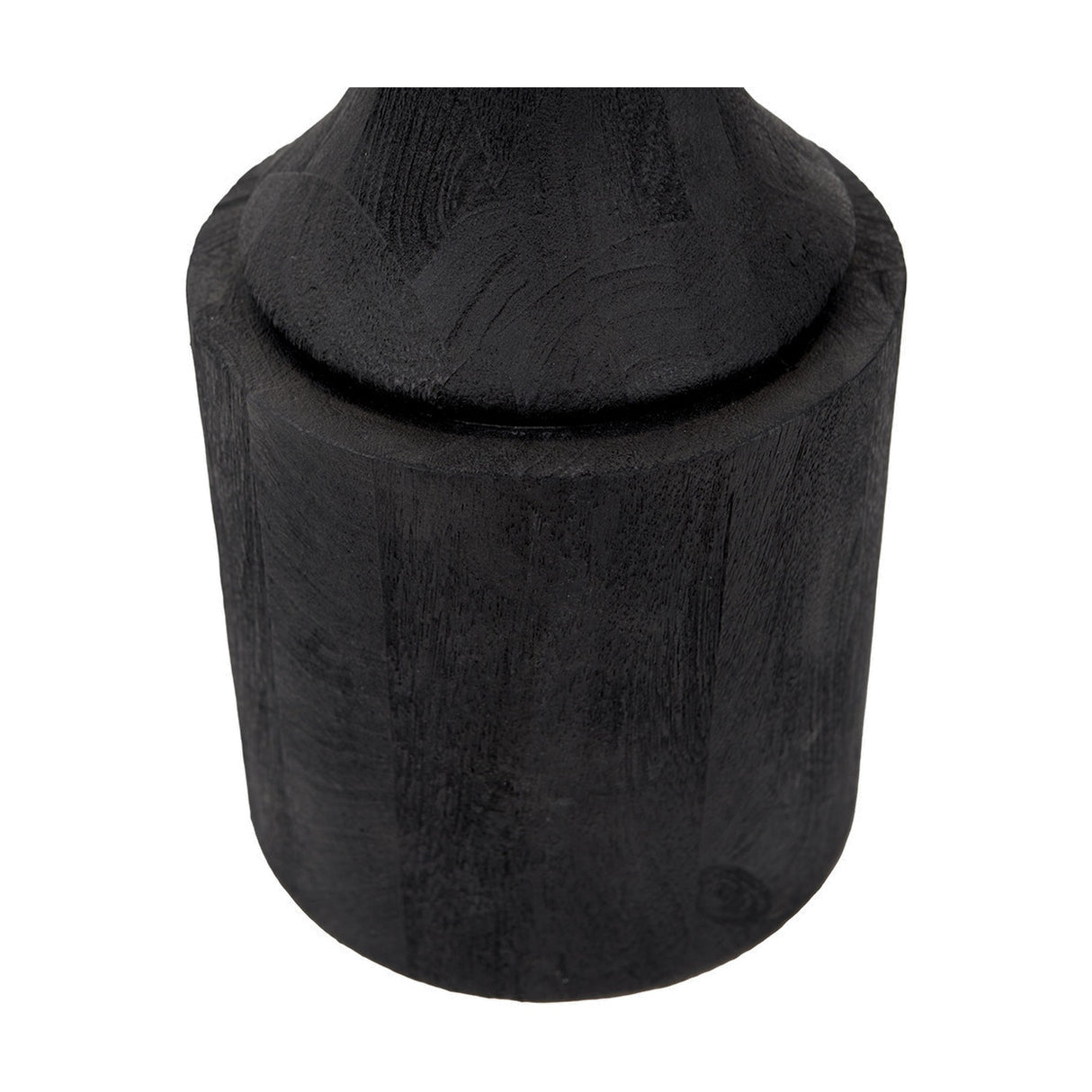 Marin Black Wood Tall Neck Floor Lamp with Blue Chevron Shade - 156cm