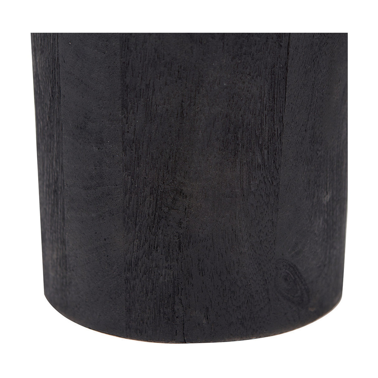 Marin Black Wood Tall Neck Floor Lamp with Blue Chevron Shade - 156cm