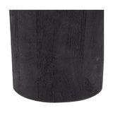 Marin Black Wood Tall Neck Floor Lamp with Blue Chevron Shade - 156cm