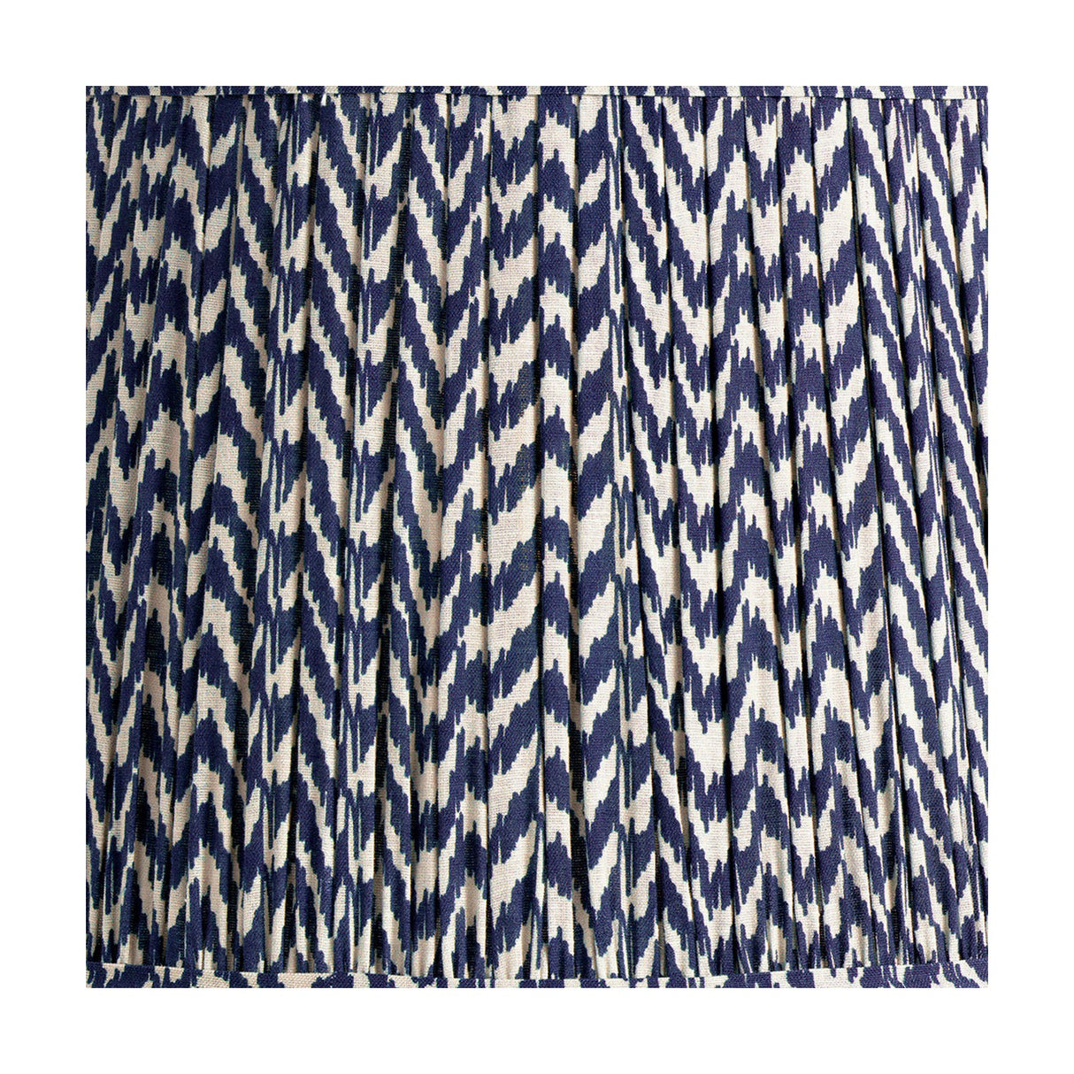 Marin Black Wood Tall Neck Floor Lamp with Blue Chevron Shade - 156cm