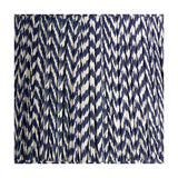 Marin Black Wood Tall Neck Floor Lamp with Blue Chevron Shade - 156cm