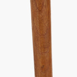 Toma Oiled Wood Tall Neck Floor Lamp with Tobacco Handloom Shade