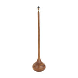 Toma Oiled Wood Tall Neck Floor Lamp with White Self Lined Shade