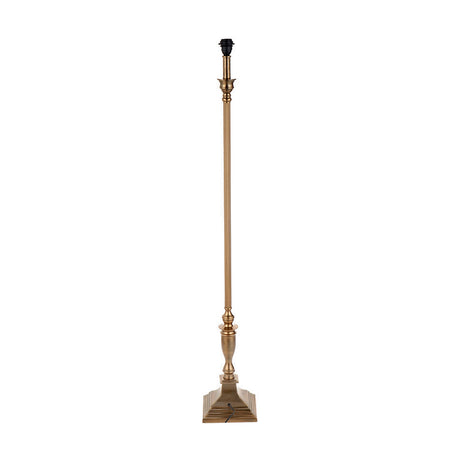 Canterbury Antique Brass Floor Lamp with Multi Chevron Design Shade