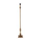 Canterbury Antique Brass Floor Lamp with Black Self Lined Shade