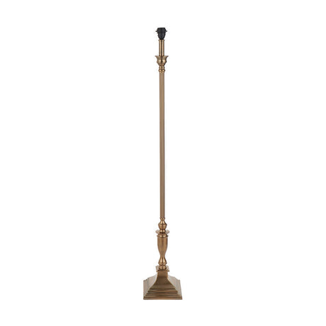 Canterbury Antique Brass Floor Lamp with Cream Self Lined Shade