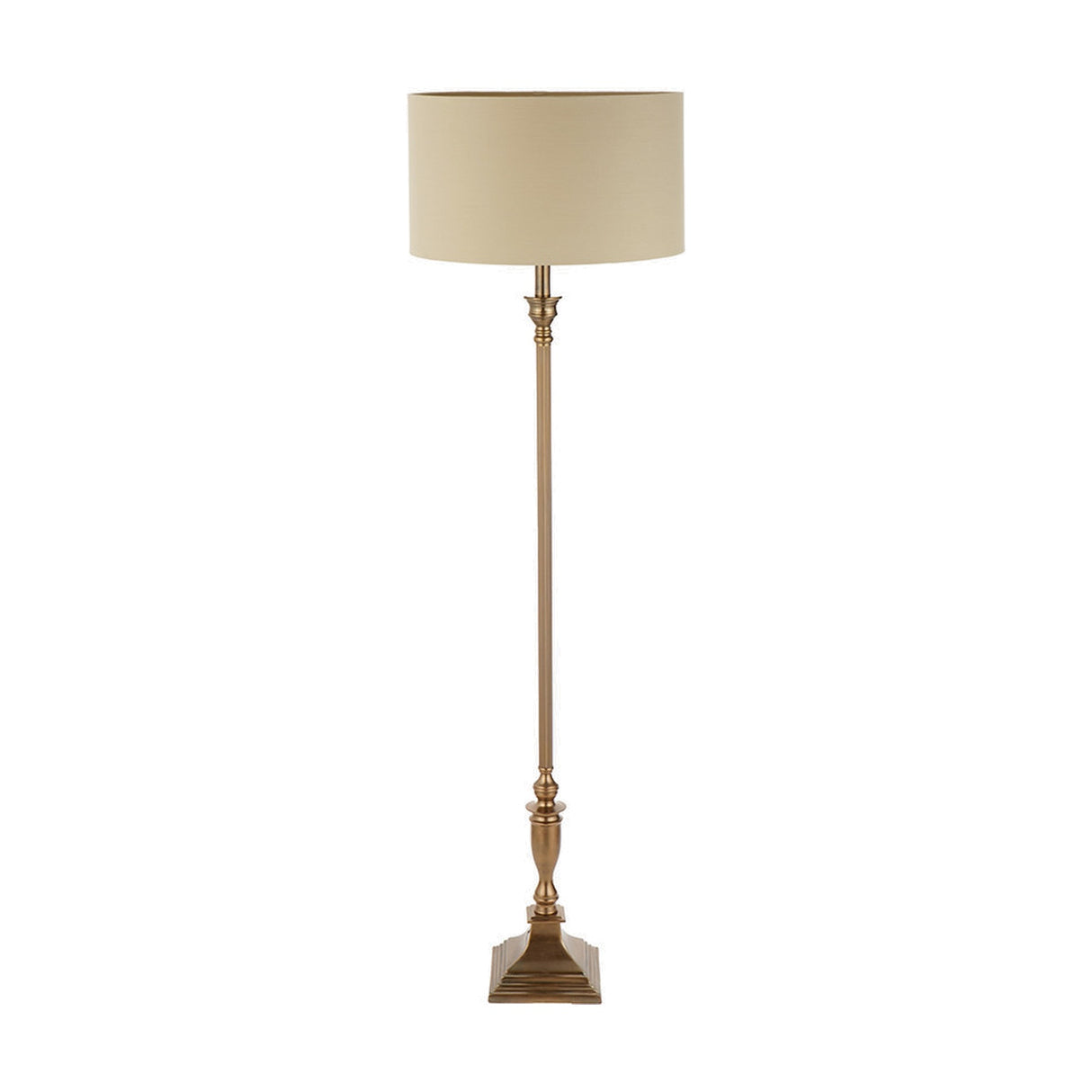Canterbury Antique Brass Floor Lamp Base - 136cm
