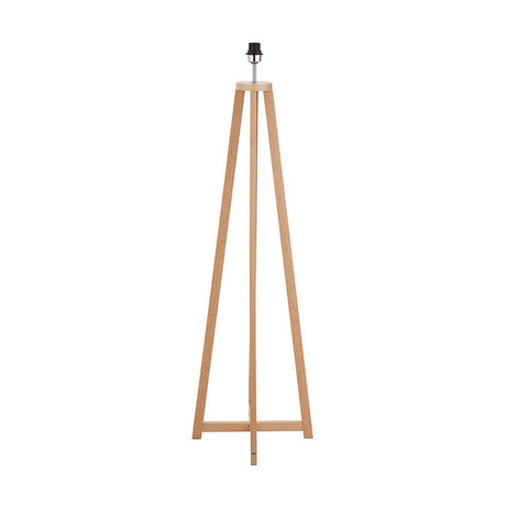 Whitby Wood Tapered 4 Post Floor Lamp with Cinnamon Self Lined Shade