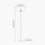 Elin Matt Black & Ivory Floor Lamp - 160cm