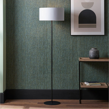 Elin Matt Black & Ivory Floor Lamp - 160cm