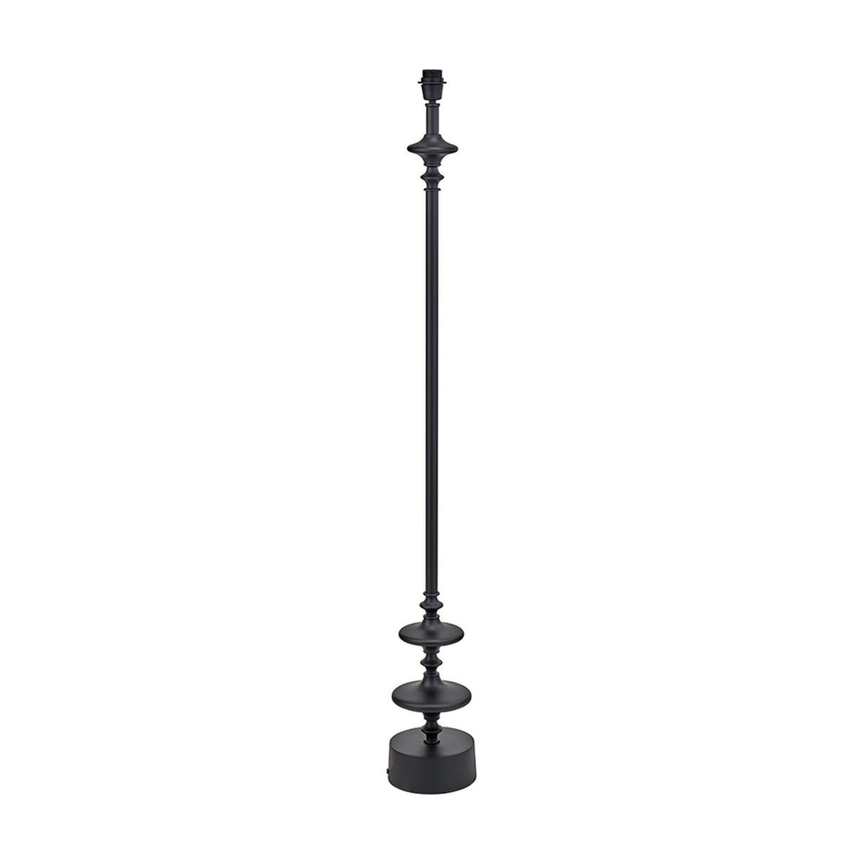 Emilio Matt Black Candlestick Floor Lamp Base - 147cm