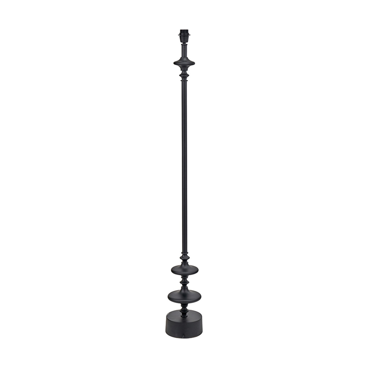Emilio Matt Black Candlestick Floor Lamp Base - 147cm
