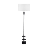 Emilio Matt Black Candlestick Floor Lamp Base - 147cm