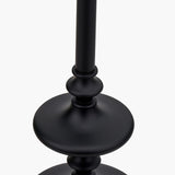 Emilio Matt Black Candlestick Floor Lamp Base - 147cm