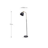 Augusto Black & Gold Task Floor Lamp - 170cm