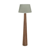 Esha Conical Wood Floor Lamp with Pistachio Green Linen Shade - 154cm