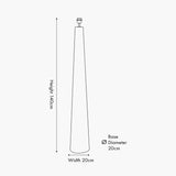 Esha Conical Wood Floor Lamp Base - 140cm