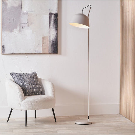 Amalie Grey Metal Retro Task Floor Lamp - 170cm