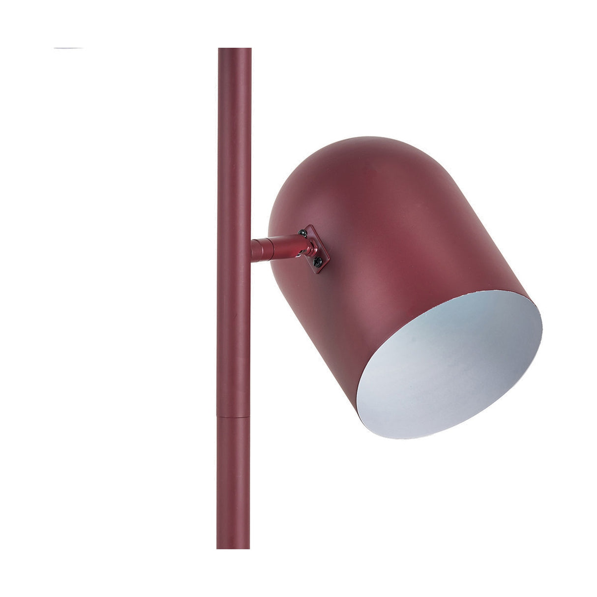 Finn Mulberry Red Metal Cloche Two Head Floor Lamp - 160cm