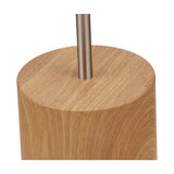 Bonham Wood Veneer & Silver Metal Floor Lamp - 161cm