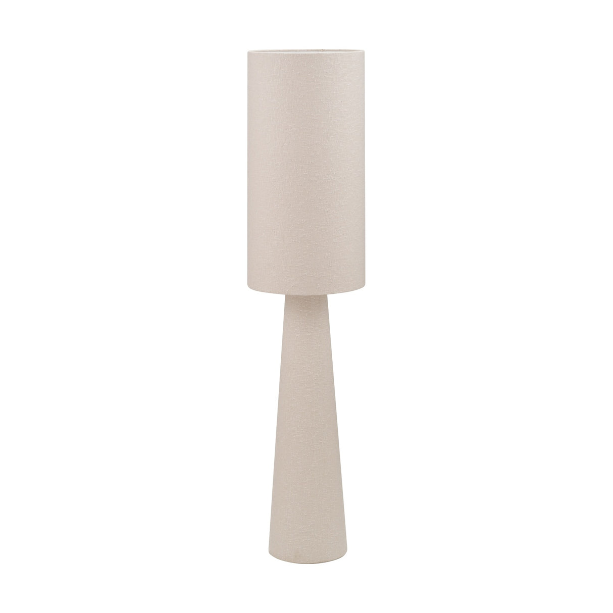 Mirissa White Slubby Handloom Fabric Floor Lamp - 129cm