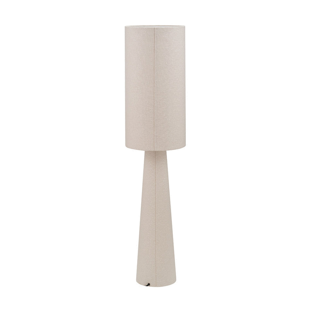 Mirissa White Slubby Handloom Fabric Floor Lamp - 129cm
