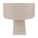 Mirissa White Slubby Handloom Fabric Floor Lamp - 129cm
