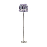 Palau Rattan Wave Floor Lamp with Lilac Ikat Shade - 163cm