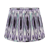 Palau Rattan Wave Floor Lamp with Lilac Ikat Shade - 163cm