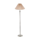 Palau Rattan Wave Floor Lamp with Linen Hard Shade - 155cm