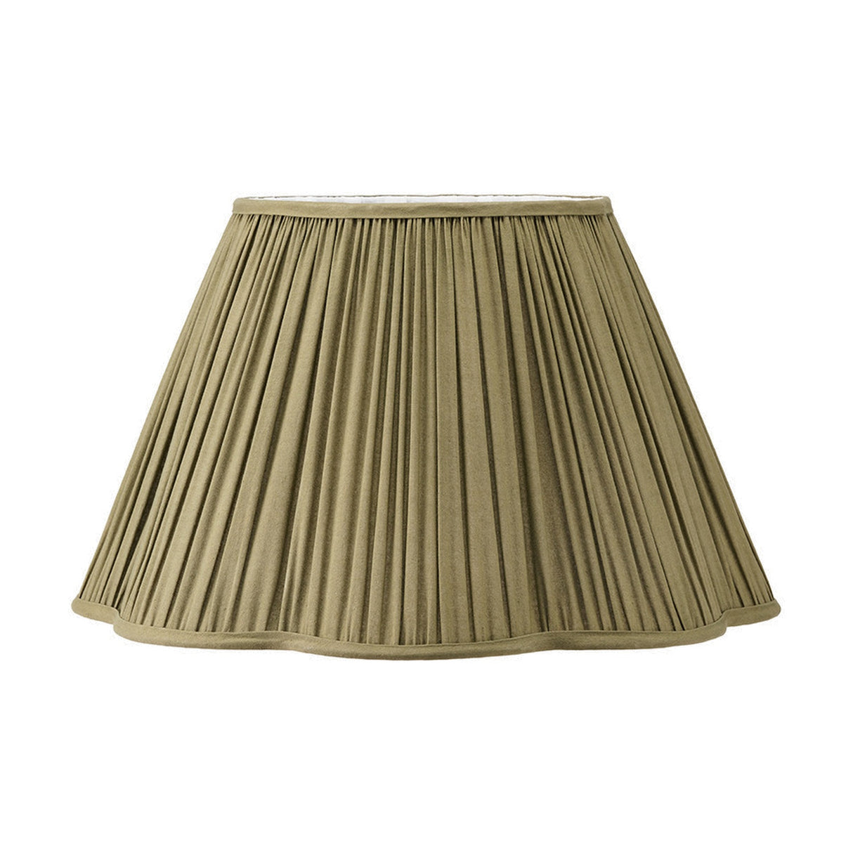 Palau Rattan Wave Floor Lamp with Olive Green Shade